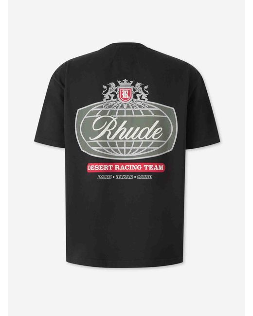 Rhude Black Safari Crest T-Shirt for men