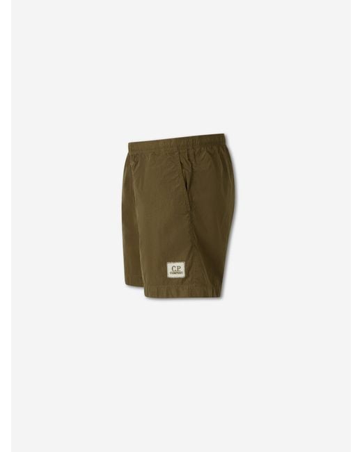 C P Company Green Plain Swimsuit for men
