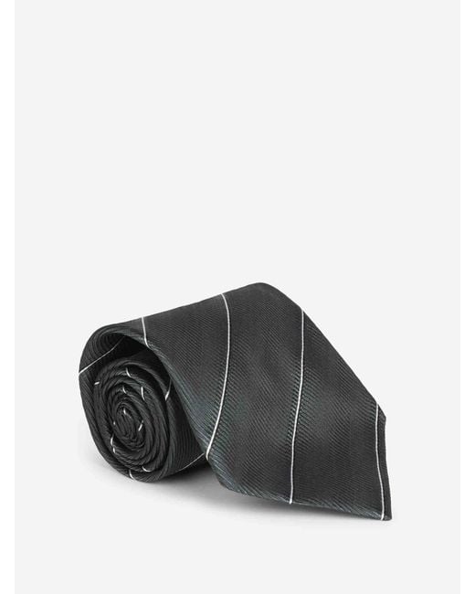Tom Ford Gray Diagonal Stripe Tie for men