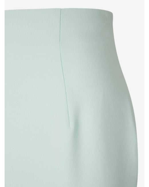 Costarellos White Crepe Maxi Skirt