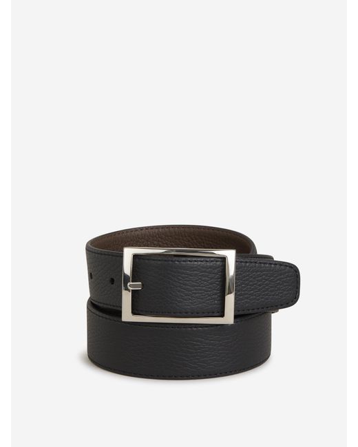 Santa Eulalia Black Leather Belt for men