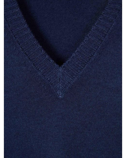Santa Eulalia Blue V-Neck Sweater for men