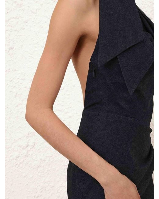 Zimmermann Blue Valiat Draped Dress