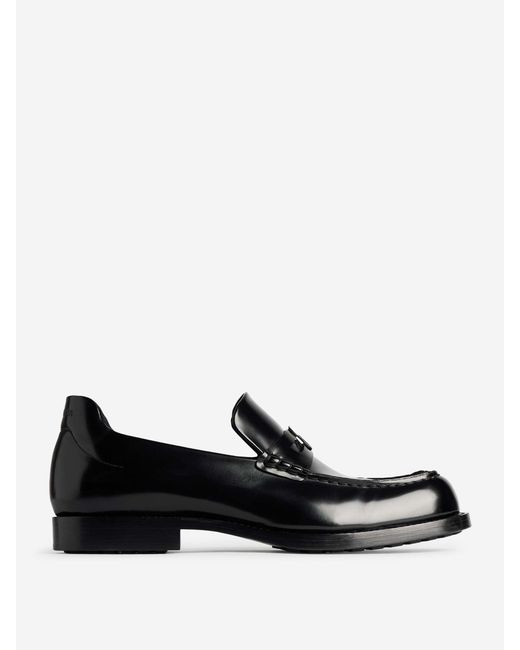 Balenciaga Black Comfy Leather Loafers for men