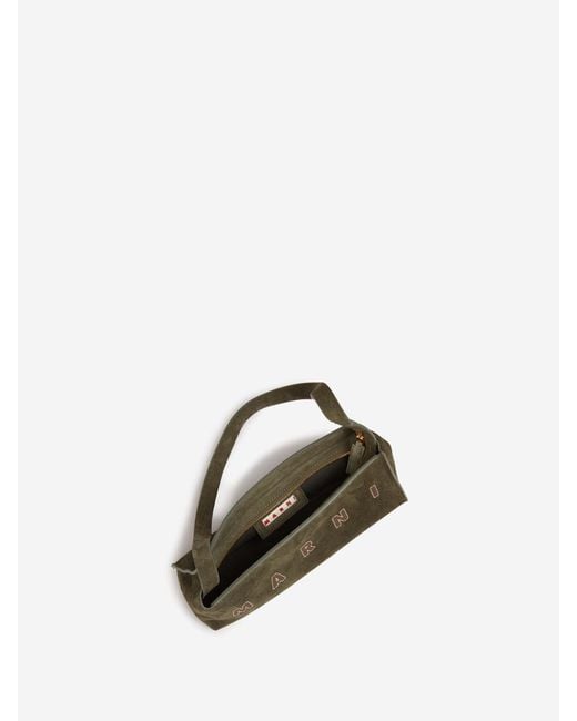 Marni Natural Rectangular Suede Bag