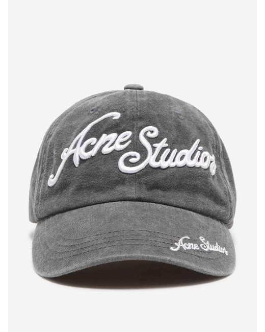 Acne Gray Logo Cap for men