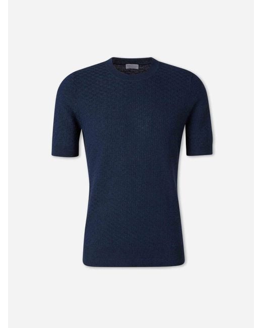Santa Eulalia Blue Round Neck T-Shirt for men