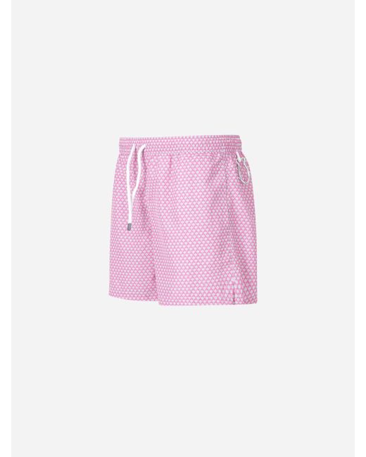 Fedeli Bañador Estampado Medusas in Pink für Herren