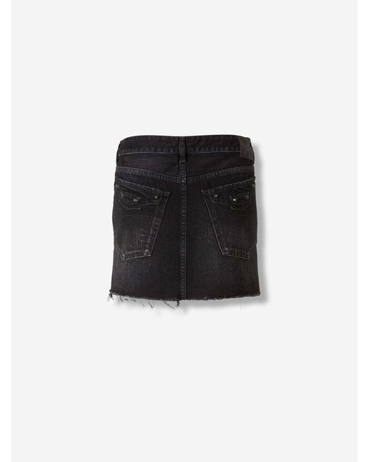 Balenciaga Black Minidenim Skirt