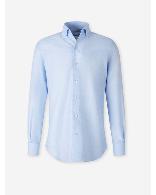 Santa Eulalia Blue Formal Solid Shirt for men