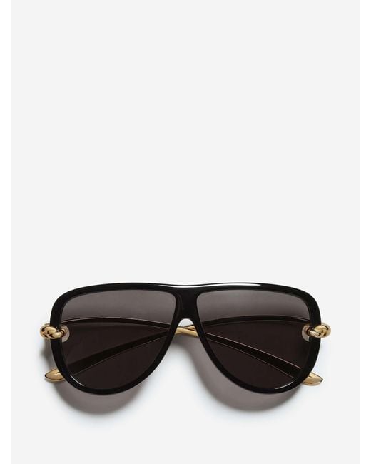 Bottega Veneta Black Knot Sunglasses for men