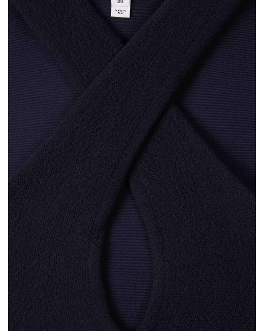 Alaïa Blue Knit Midi Dress