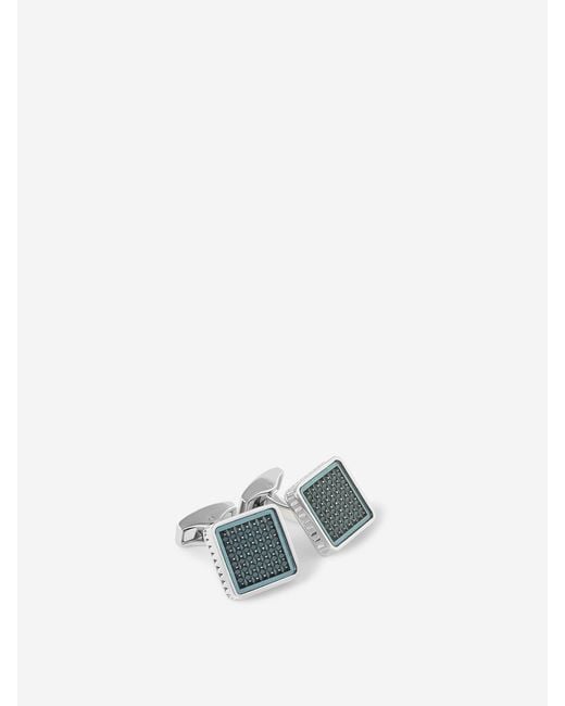 Tateossian White Giza Ice Cufflinks for men