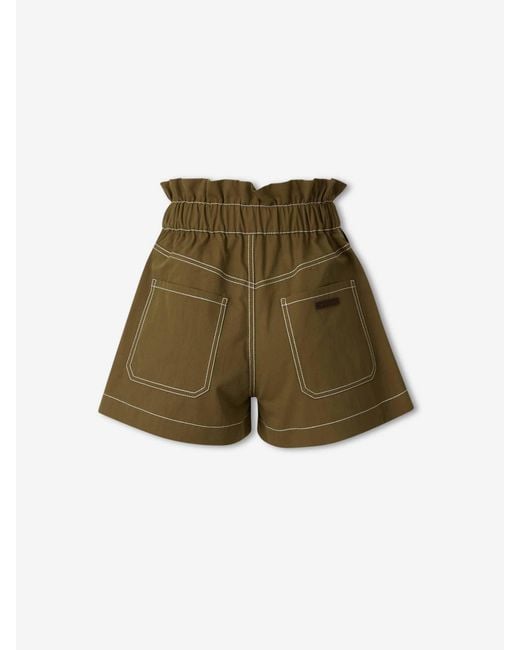 Marni Green Technical Cotton Bermuda Shorts