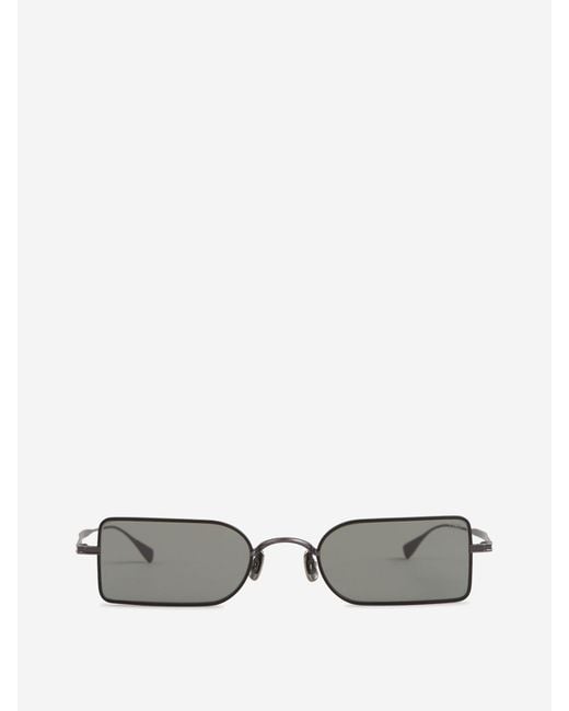 Eyevan 7285 Gray Rectangular Sunglasses for men