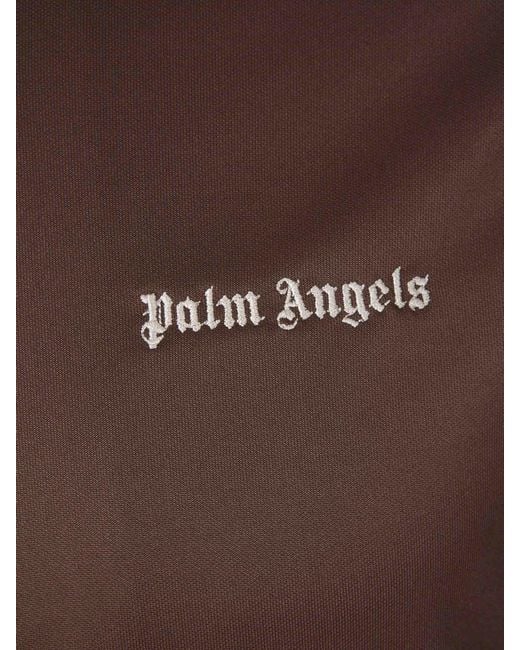 Palm Angels Brown Logo Technical Jacket for men