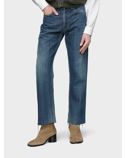 Maison Margiela Blue Straight Jeans for men