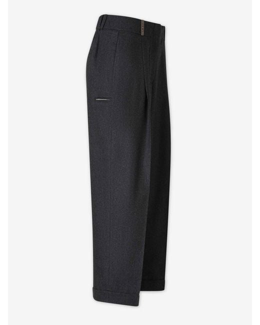 Peserico Black Straight Dress Pants