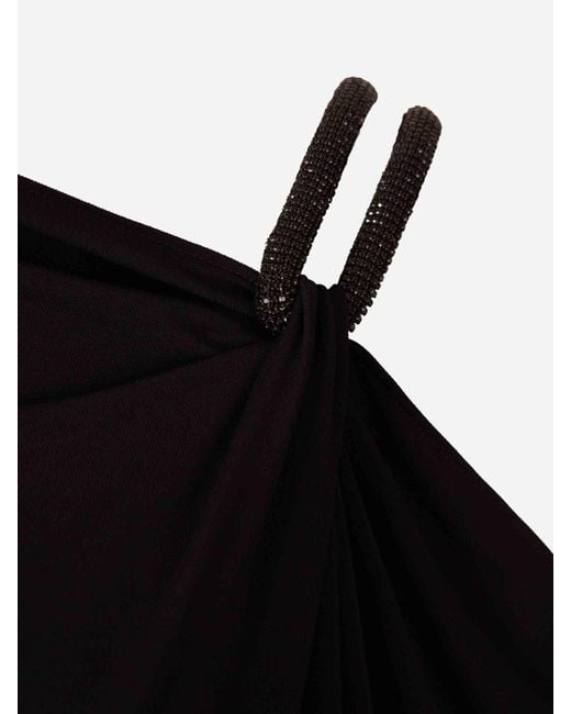 Tom Ford Black Asymmetrical Midi Dress