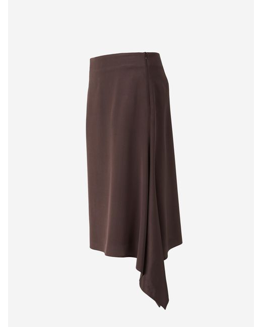 Jupe Midi Asymétrique Peserico en coloris Brown