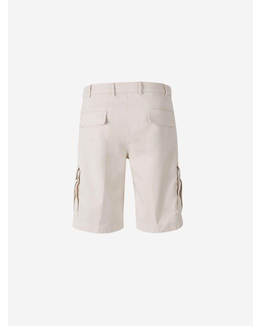 Santa Eulalia Natural Straight Cargo Bermuda Shorts for men