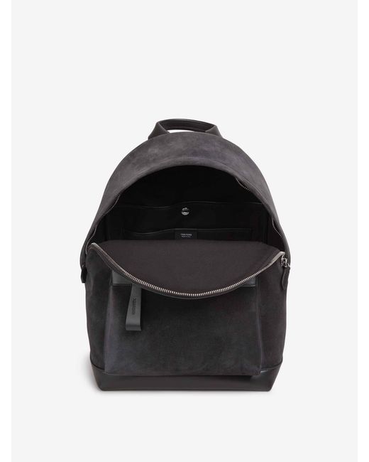 Tom Ford Black Suede Backpack for men