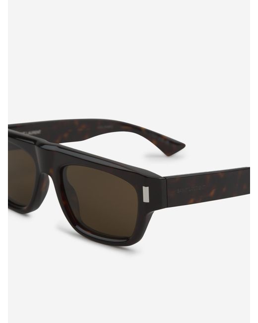 Saint Laurent Gray Rectangular Sunglasses for men