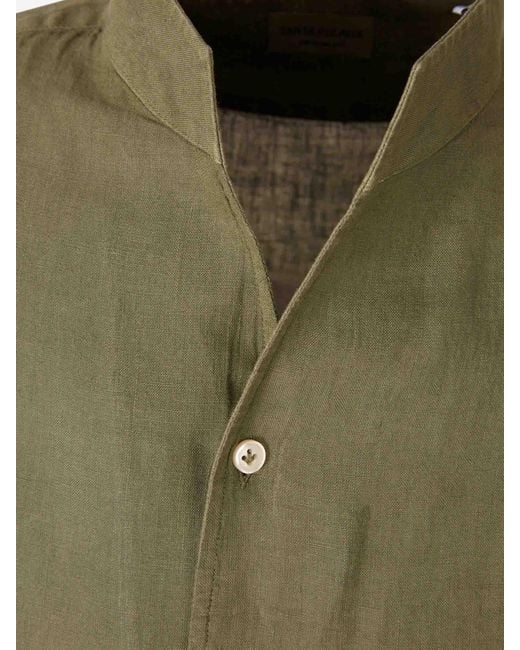 Santa Eulalia Green Casual Plain Shirt for men