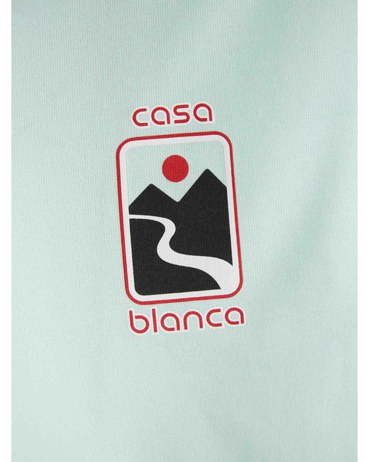 Casablanca Sunset Valley T-Shirt in Blue für Herren