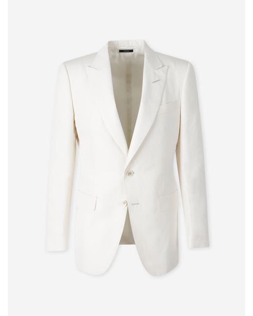 Tom Ford White Blazer Classic Straight for men