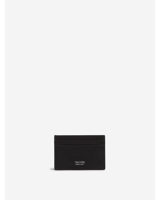 Tom Ford White Leather Cardholder for men