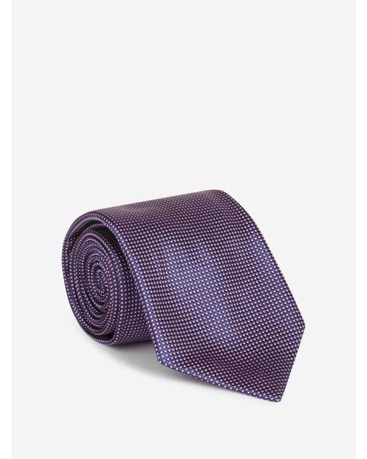 Corbata Texturizada Seda Petronius de hombre de color Purple