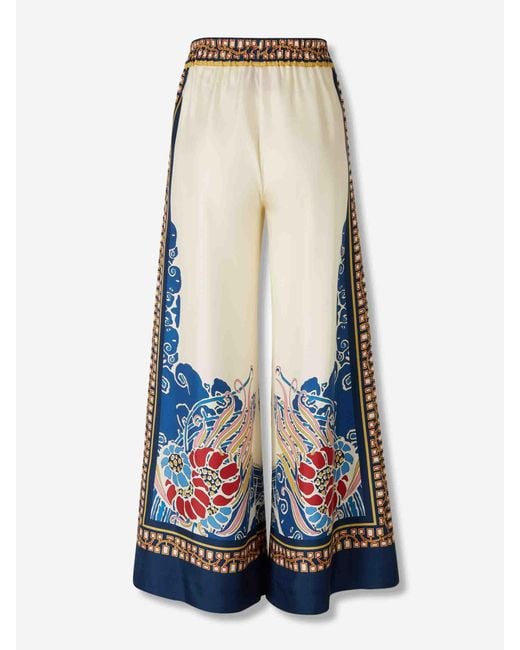 LaDoubleJ White Wide Printed Pants