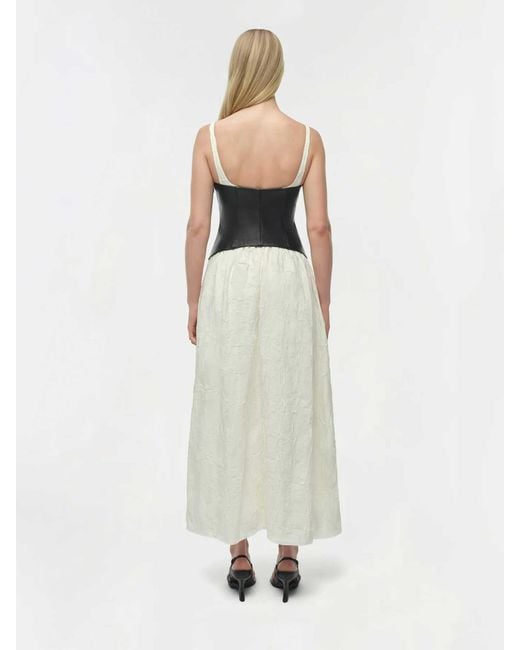 Jonathan Simkhai White Maxi Dress With Corset