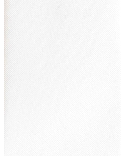 Petronius White Plain Silk Tie for men