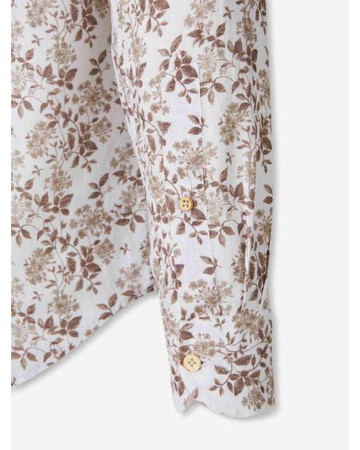 Santa Eulalia White Linen Shirt for men