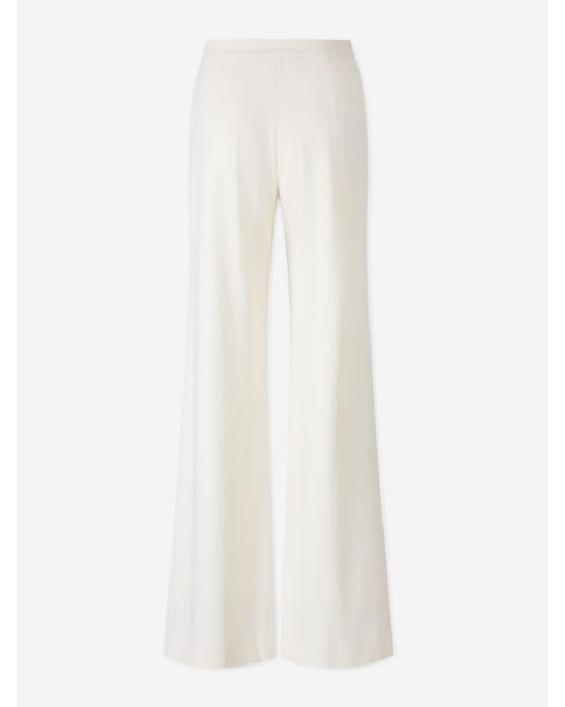 Costarellos White Lurex Georgette Trousers