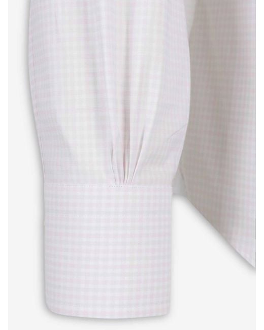 Santa Eulalia White Classic Plaid Shirt for men