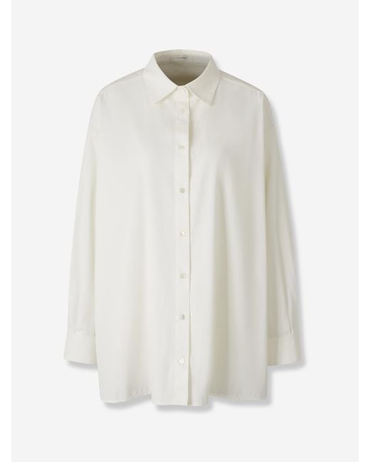 The Row White Plain Shirt Luka
