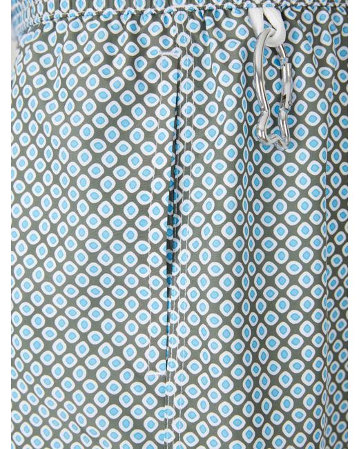 Fedeli Blue Printed Swimsuit for men