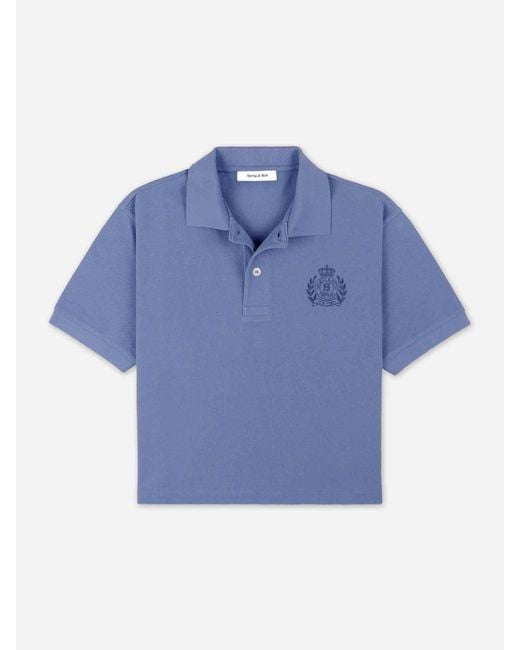 Sporty & Rich Blue Polo Ny Crest