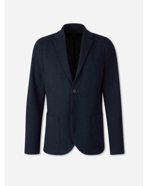 Harris Wharf London Blue Blazer Straight Wool for men