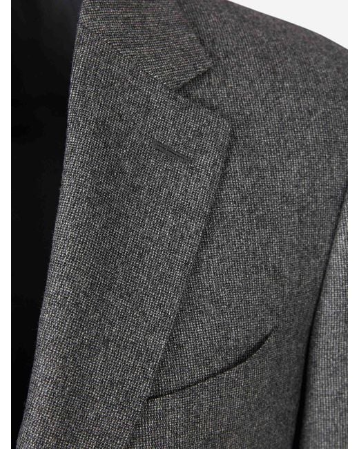 Canali Gray Straight Wool Suit for men