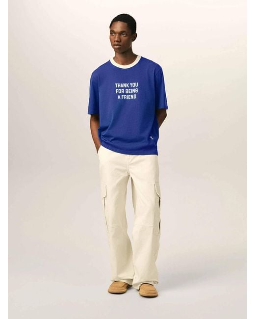AMI Natural Cargo Baggy Pants for men