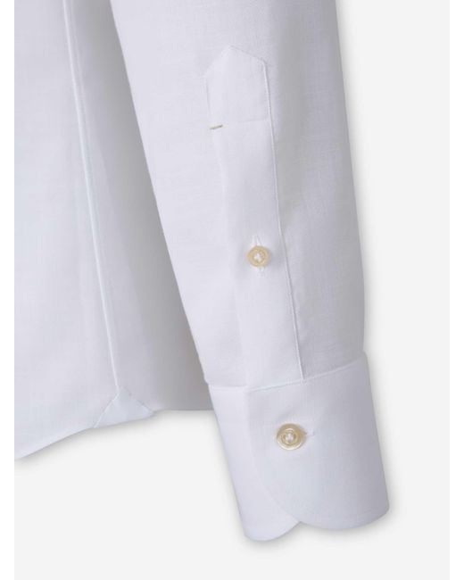 Santa Eulalia White Plain Shirt for men