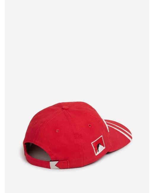 Rhude Red Cotton Cap for men