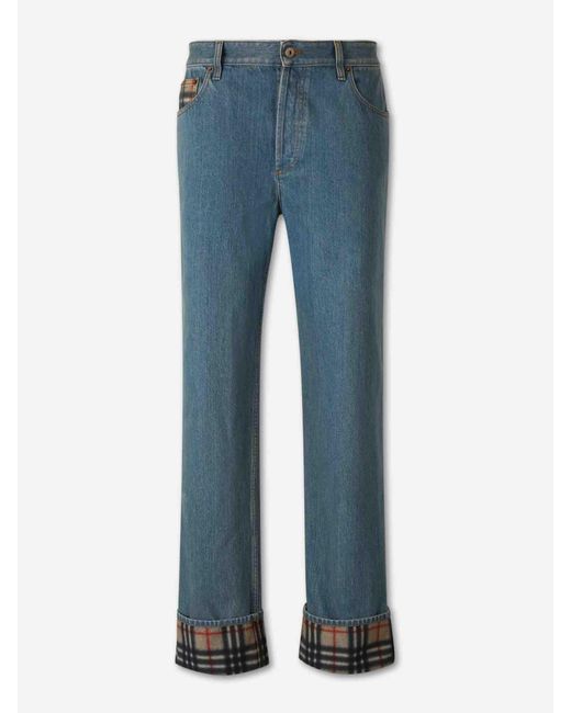 Burberry Blue Straight Jeans for men