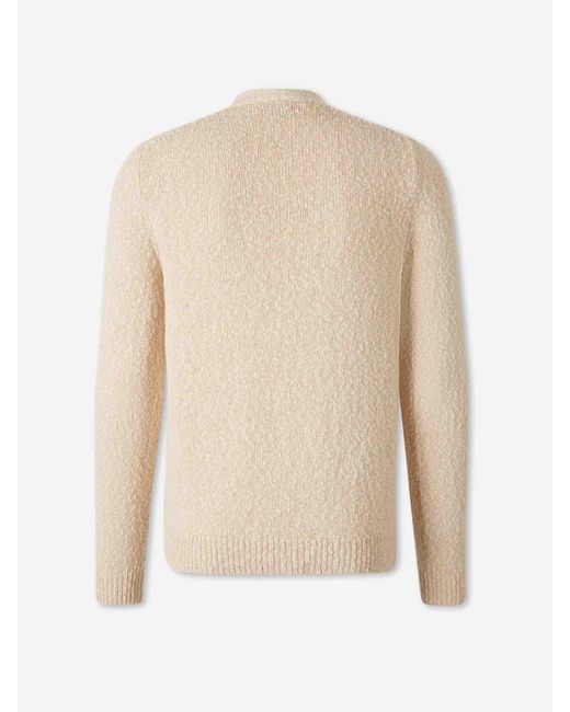Zanone Natural Cotton Knit Cardigan for men