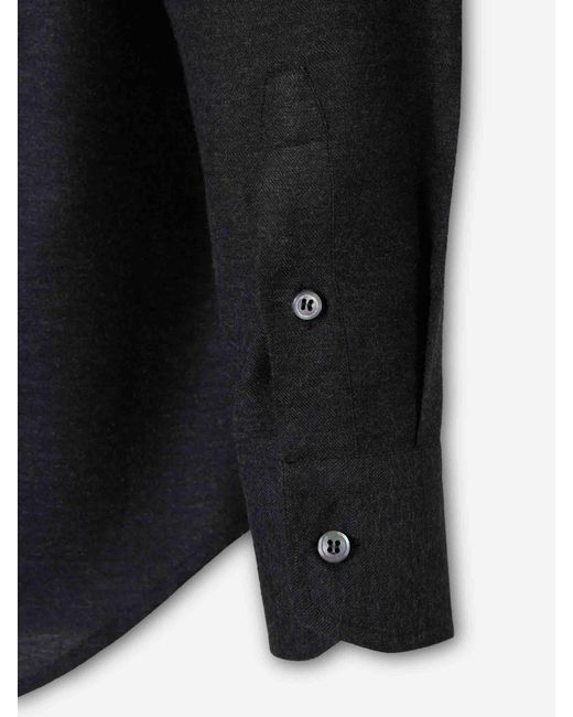 Brioni Blue Plain Marcellino Shirt for men