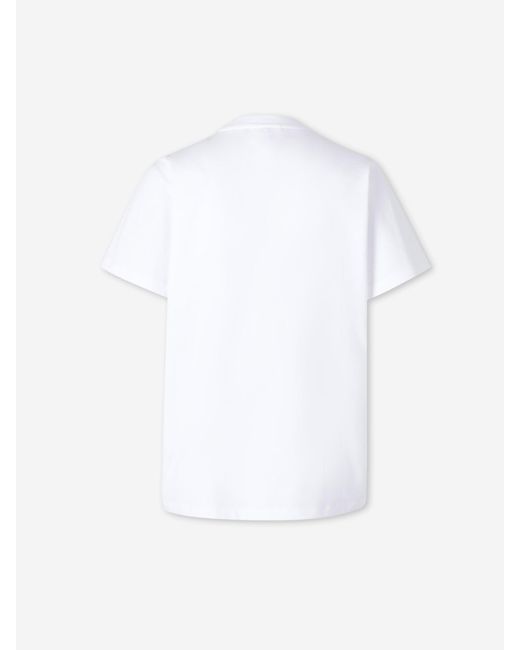 Ganni White Short Sleeve T-Shirt Cherries